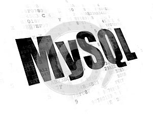 Software concept: MySQL on Digital background
