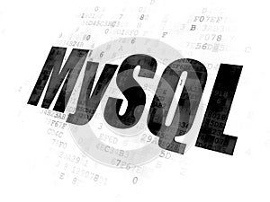 Software concept: MySQL on Digital background