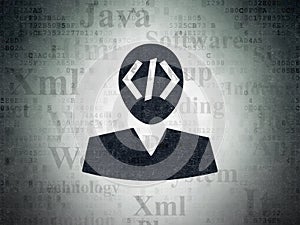 Software concept: Programmer on Digital Data Paper background