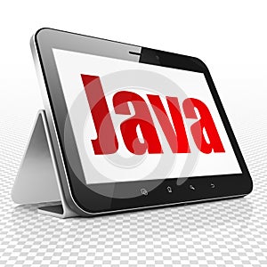 Software concept: Tablet Computer with Java on display