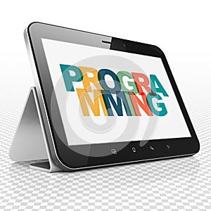 Software concept: Tablet Computer with Programming on display