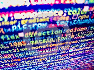 Software data concept element, cloud information flow, Data optimization, Web programming and bracket technology background,