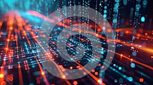 Software data concept element, cloud information flow, Web programming and bracket technology background.