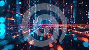 Software data concept element, cloud information flow, Web programming and bracket technology background.