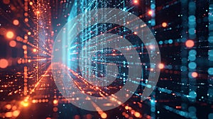 Software data concept element, cloud information flow, Web programming and bracket technology background.