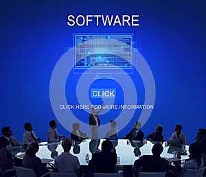 Software Data Digital Programs System Technology Concept