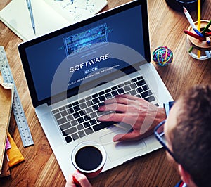 Software Data Digital Programs System Technology Concept