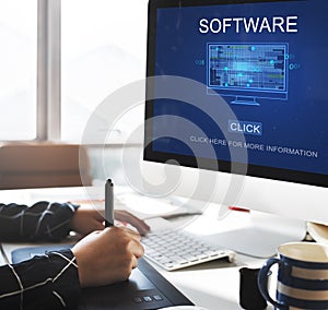 Software Data Digital Programs System Technology Concept
