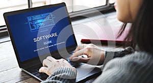 Software Data Digital Programs System Technology Concept