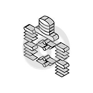 software deployment isometric icon vector illustration