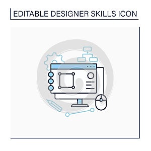 Software design line icon