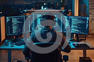 Software Developer Focused at Multi-Screen Desk