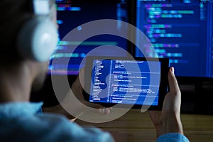 Software developer, freelancer working with program code