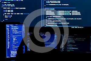 Software developer, freelancer working with program code