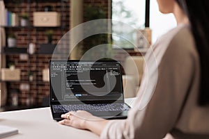 Software developer learning new program code