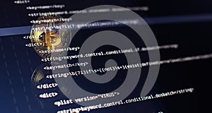 Software developer programming code. Abstract computer script code. Code text written and created entirely by myself