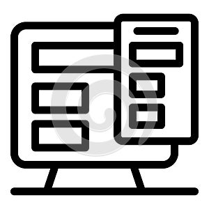 Software developer is programming a web page using computer app