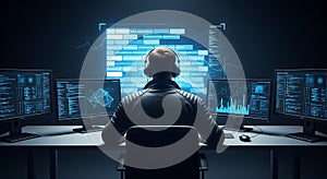 Software Developer Working on Multiple Screens