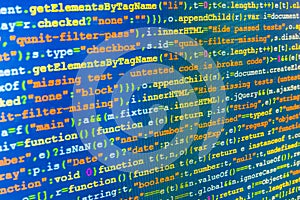 Software developer workspace screen