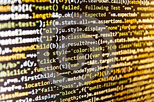 Software developer workspace screen