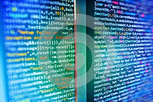 Software developer workspace screen