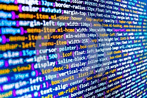 Software developer workspace screen
