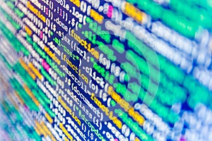 Software developer workspace screen