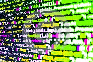 Software developer workspace screen