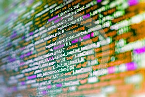 Software developer workspace screen