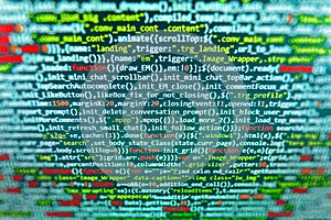 Software developer workspace screen