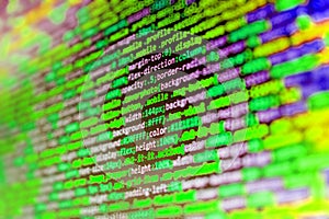 Software developer workspace screen
