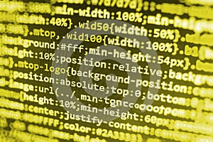 Software developer workspace screen