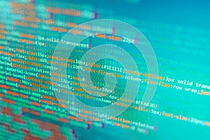 Software developer workspace screen
