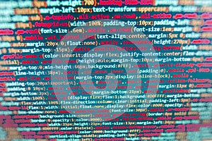 Software developer workspace screen