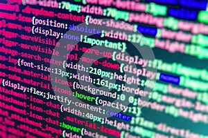 Software developer workspace screen
