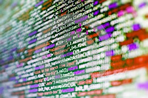 Software developer workspace screen