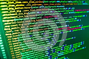 Software developer workspace screen