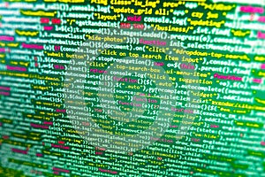 Software developer workspace screen