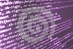 Software developer workspace screen