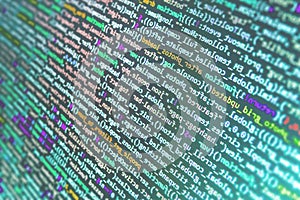 Software developer workspace screen