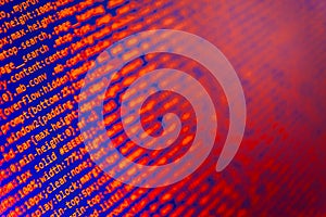 Software developer workspace screen