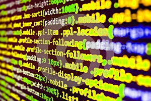 Software developer workspace screen