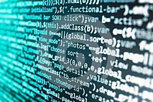 Software developer workspace screen