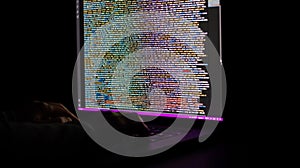 Software Developer writes code