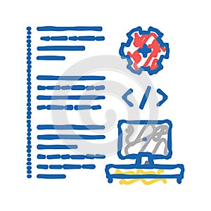software developing icon doodle illustration