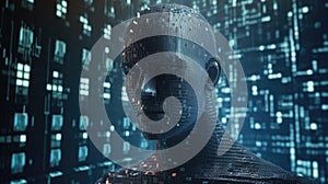 Software development, application programming code and tacit computer coding . Concept of smart digital transformation and