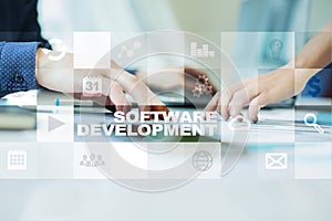 Software development. Applications for business. Programming