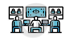 Software Development and Coding Team, vector design Generative AI