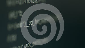 Software development with database information and security server