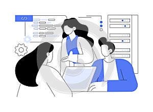Software development and engineering isolated cartoon vector illustrations.